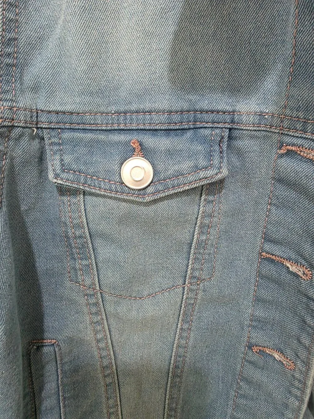 Baccini Light Wash‎ Denim Jean Jacket – Women’s Small Button Front Classic - Picture 6 of 12